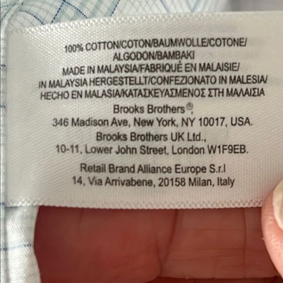 Brooks Brothers Blue Casual Button Down Shirt Lightweight Cotton NWOT - Picture 5 of 8